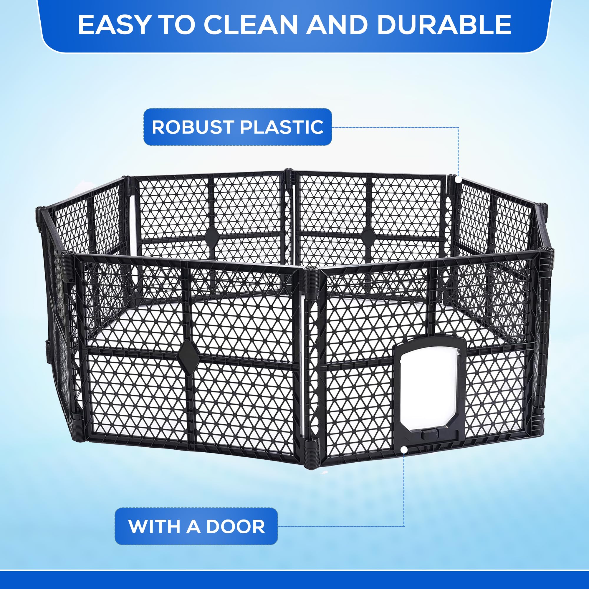 Gabbia Per Animali Lanco 6 Pannelli - 171x90x67 Cm Per Interni/Esterni - Foto 5