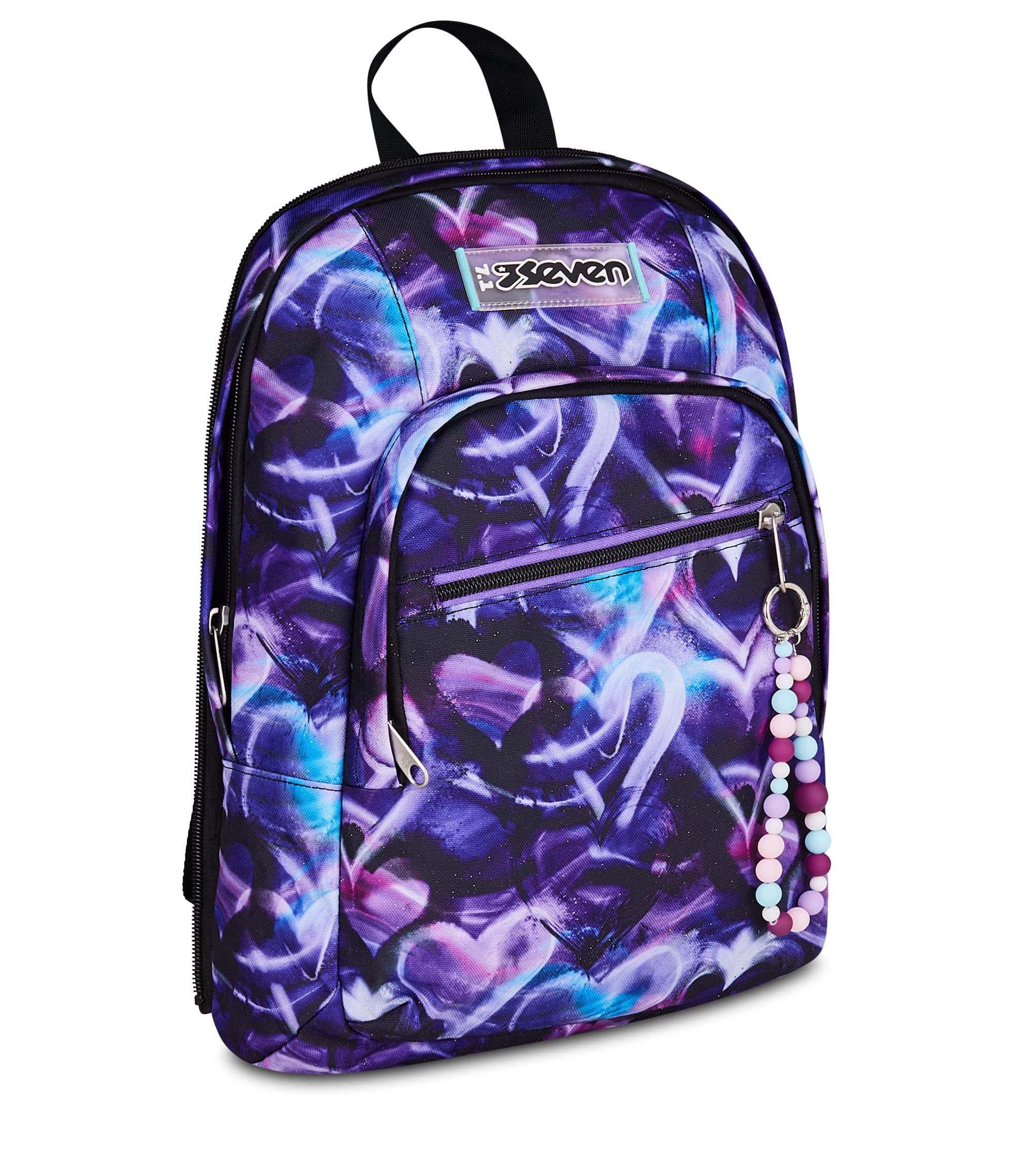 Seven Zaino Scuola Dual Detach LOVEPASS, Viola, 32 L, Doppio Scomparto, Tasche multifunzione, Zaino Staccabile, Tasca con organizer, Scomparto porta pc, Scuola media e superiore, Bambina, Ragazza