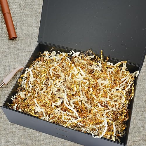 Miniatura 110 de Uptotop Relleno de papel de corte arrugado de 1/2 libra para rellenar cestas de regalo, cumpleaños, Navidad, Acción de Gracias, boda, día