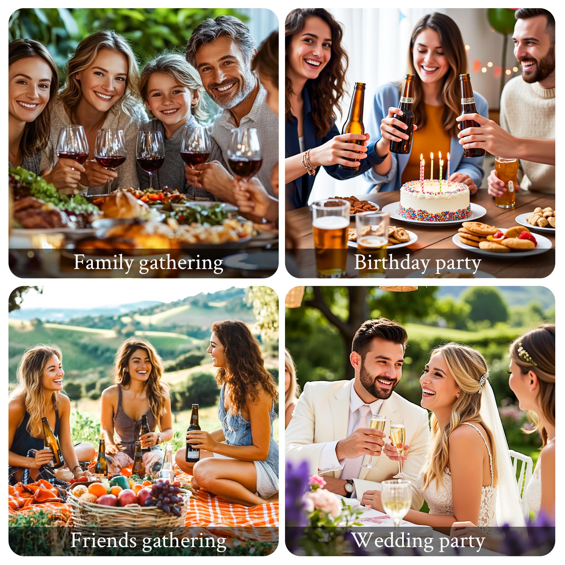 100 Stück Personalisierter Flaschenöffner Schlüsselanhänger Holz mit Beidseitige Gravur Korkenzieher Geschenk für Weihnachten Geburtstag Jubiläum Hochzeit