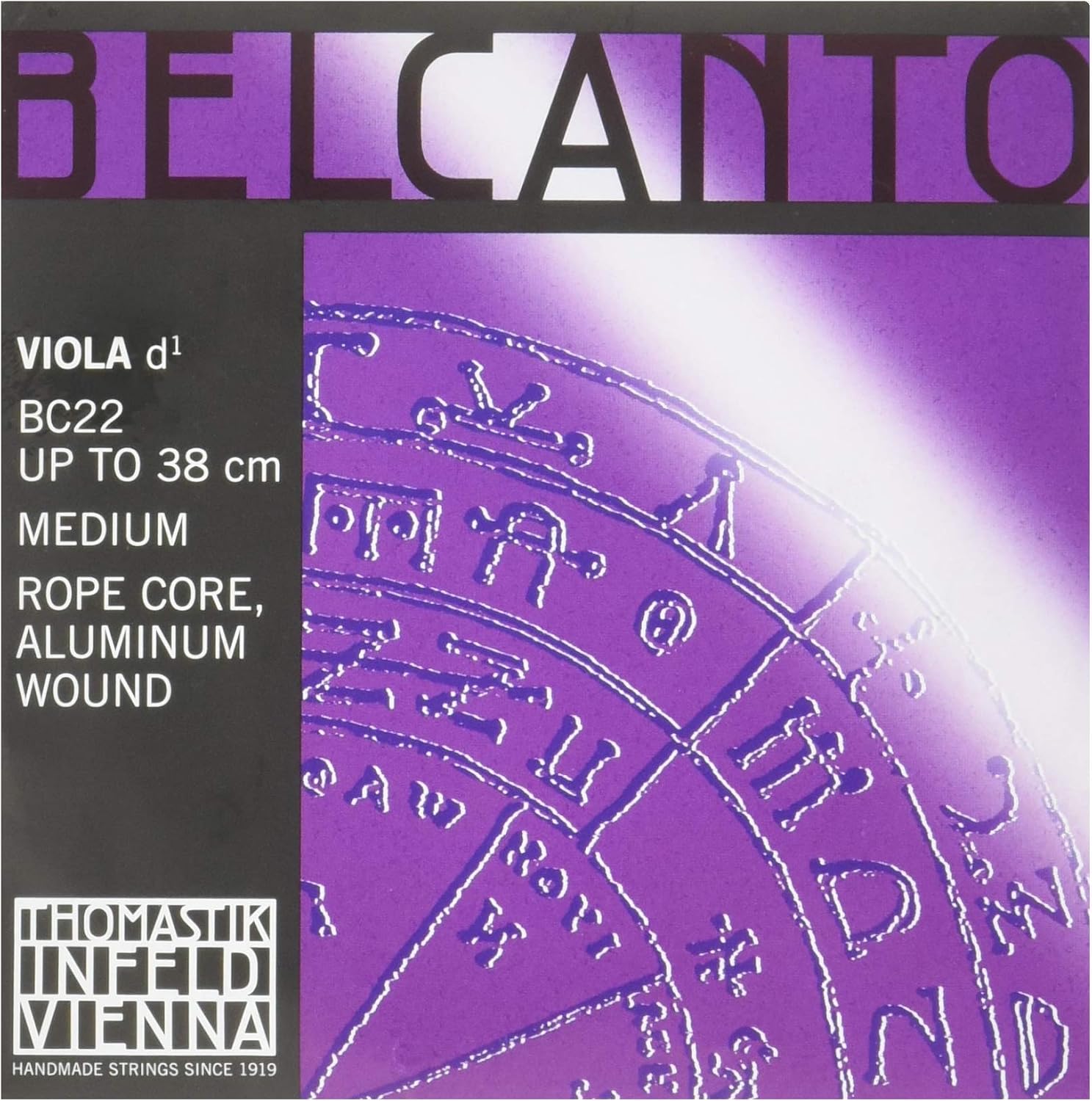 Belcanto Viola String D-Line Rope Core 4/4 Aluminum BC22