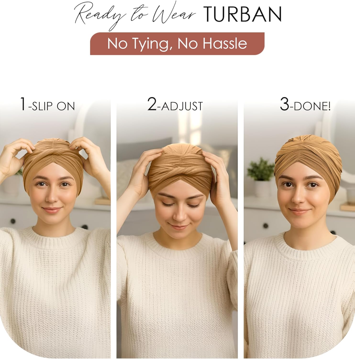 CAPLORD Chemo Headwear for Women, Turban Beanie, Cancer Head Wrap, Alopecia Hat, Hair Loss Cap, Chemotherapy Scalp Covering - Image 3