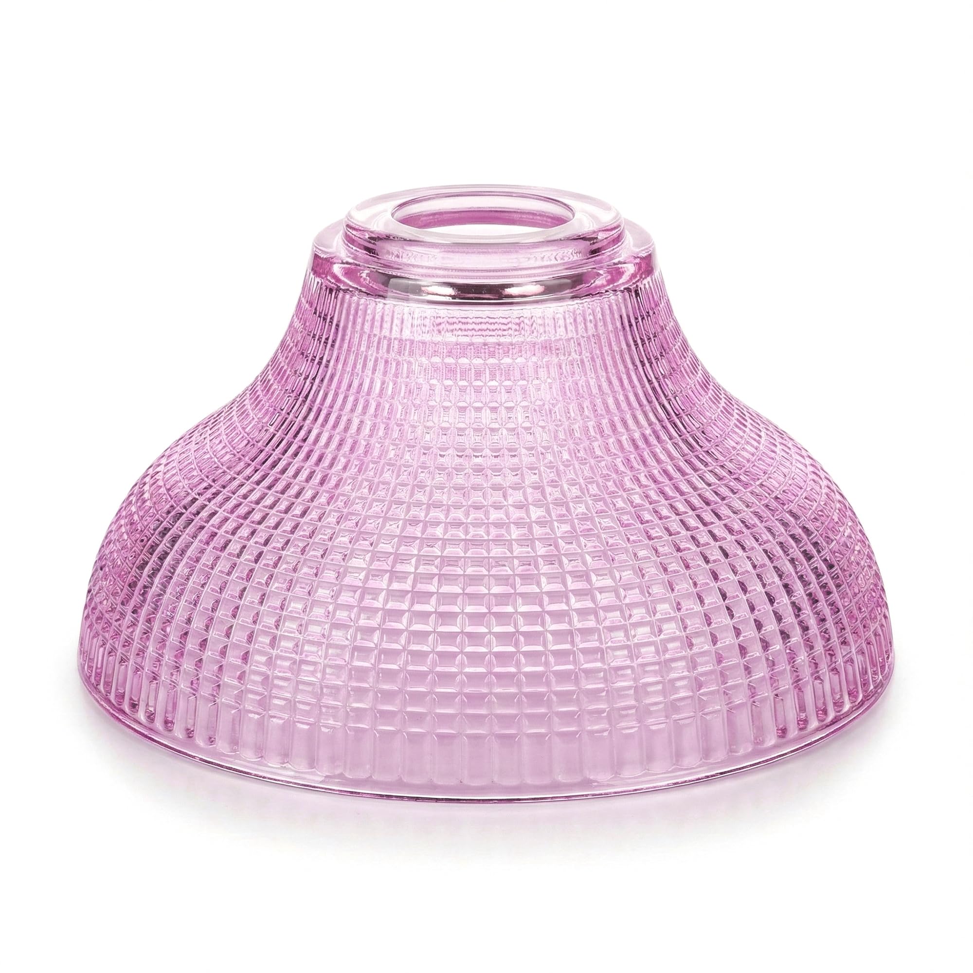 20cm Purple Glass Lamp Shade Easy Fit E27 Vintage Dome Shaped Pendant Light Shade Replacement, Floral Design, for Ceiling Pendant, Wall Sconce, Chandelier for Bedside Lamp
