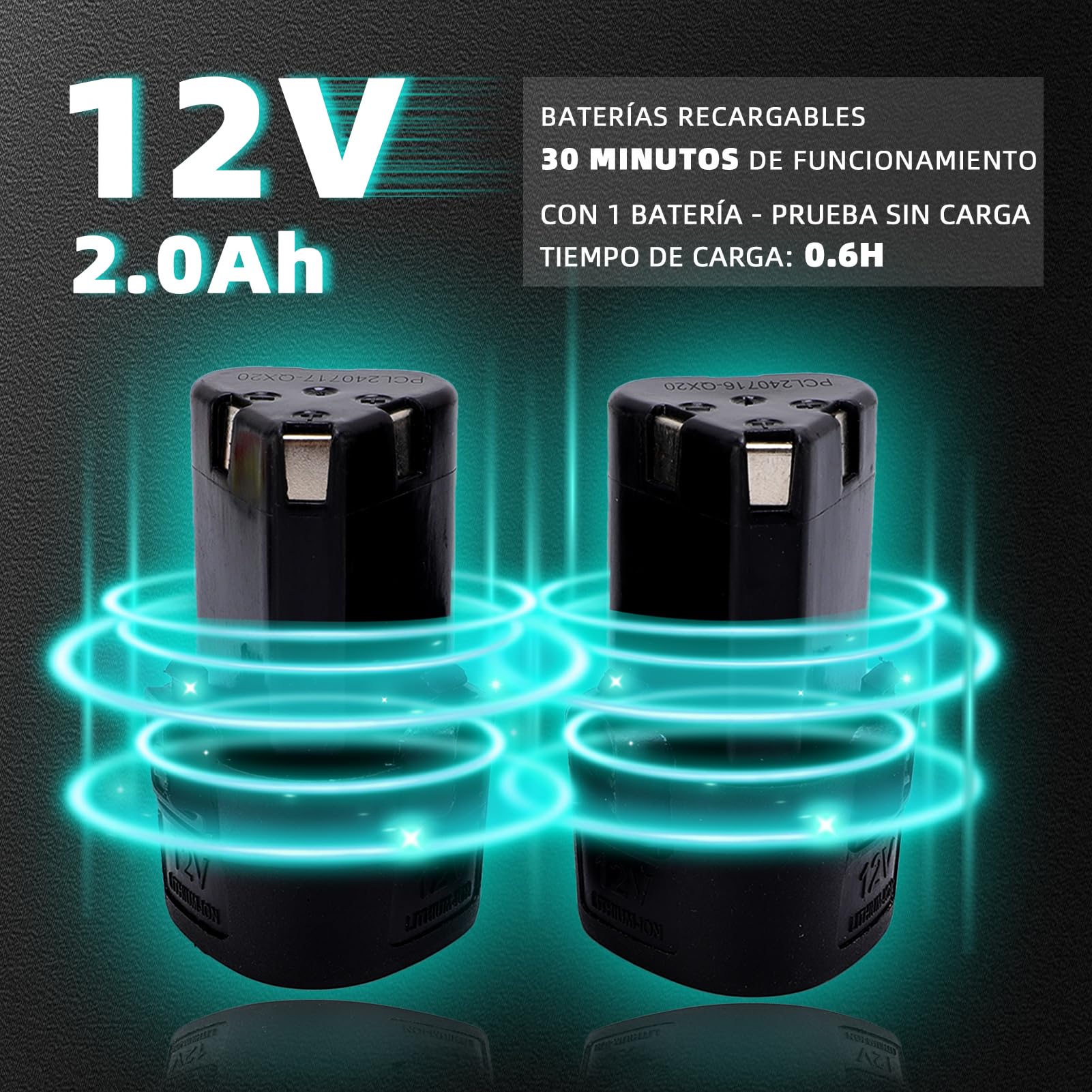 Pulidora Coche Inalámbrica 12V, Mini Pulidora Orbital con 6 Velocidades Ajustables 2500-6000RPM, Kit de Pulido para Quitar Arañazos y Pulir Faros