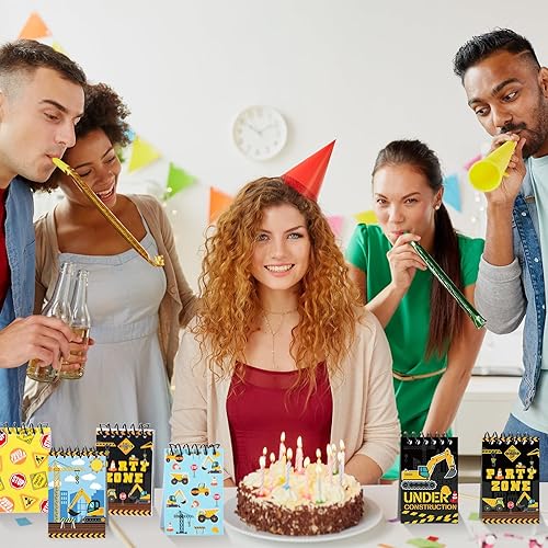 Miniatura 6 de Containlol 24 piezas de recuerdos de fiesta de construcción, mini cuadernos de espiral de construcción, camión, fiesta de cumpleaños, suministros de