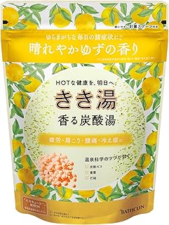 きき湯 香る炭酸湯 ゆずの香り 360g(約12回分) 【薬用入浴剤】炭酸入浴剤 ゆらぎがちな日々の諸症状に バスクリン