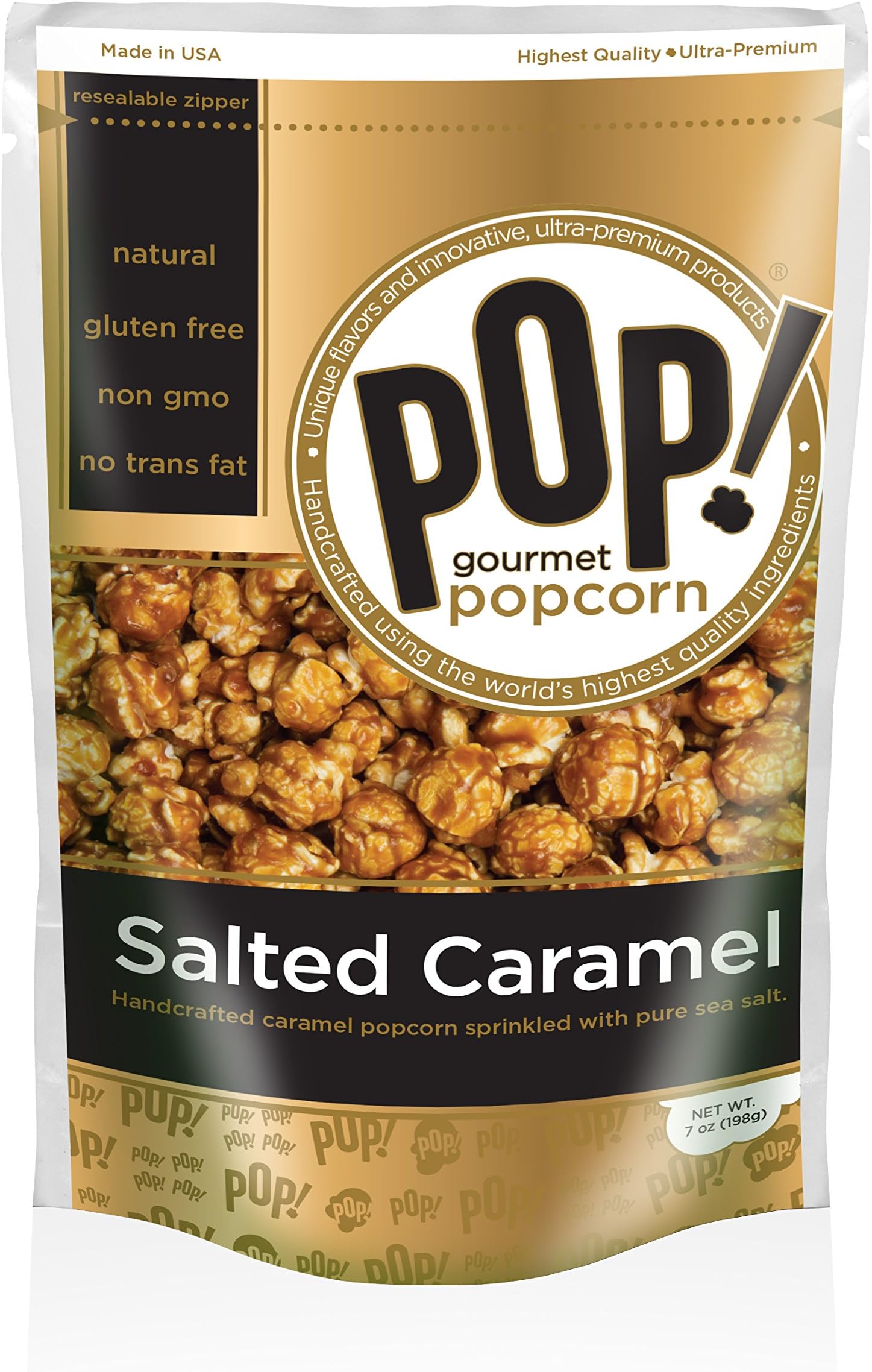 Handcrafted Salted Caramel and Sea Salt, by POP Gourmet, 7oz