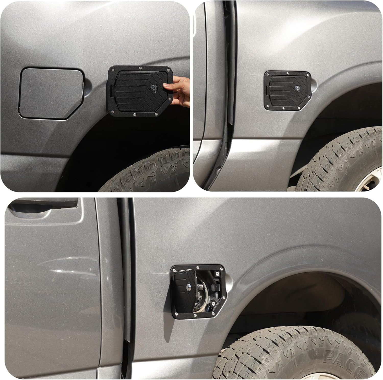Car Fuel Tank Cap Replacement Anti-theft Lock Cap Compatible with Nissan Titan 2016-2023 Truck Door Locking Gas Tank Door Cap with Lock，Fuel Tank Gas Filling Cap accessories