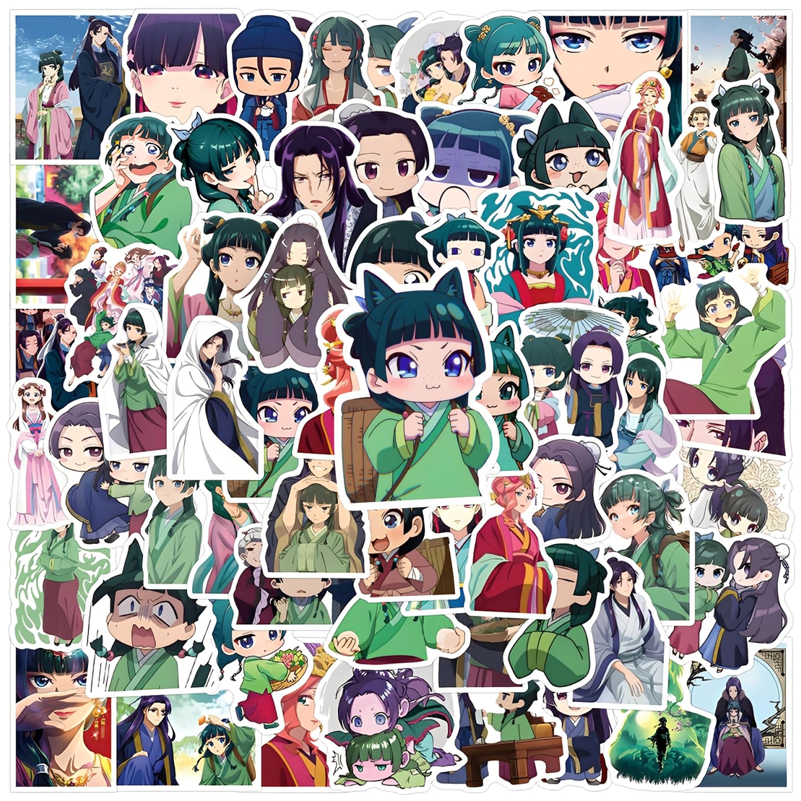 120 Stück Maomao Sticker, Anime Aufkleber Wasserfest, Kinder Sticker Set Mitgebsel Kindergeburtstag Gastgeschenke für Skateboards, Bottle, Tablets, Schultaschen, Türe