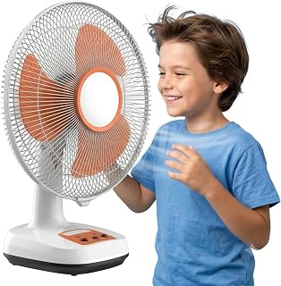 Drumstone { 5 Year Warranty )Rechargeable Table Fan with 4500mAh Battery Backup Portable AC/DC Fan with Power Bank Functio... Price In India