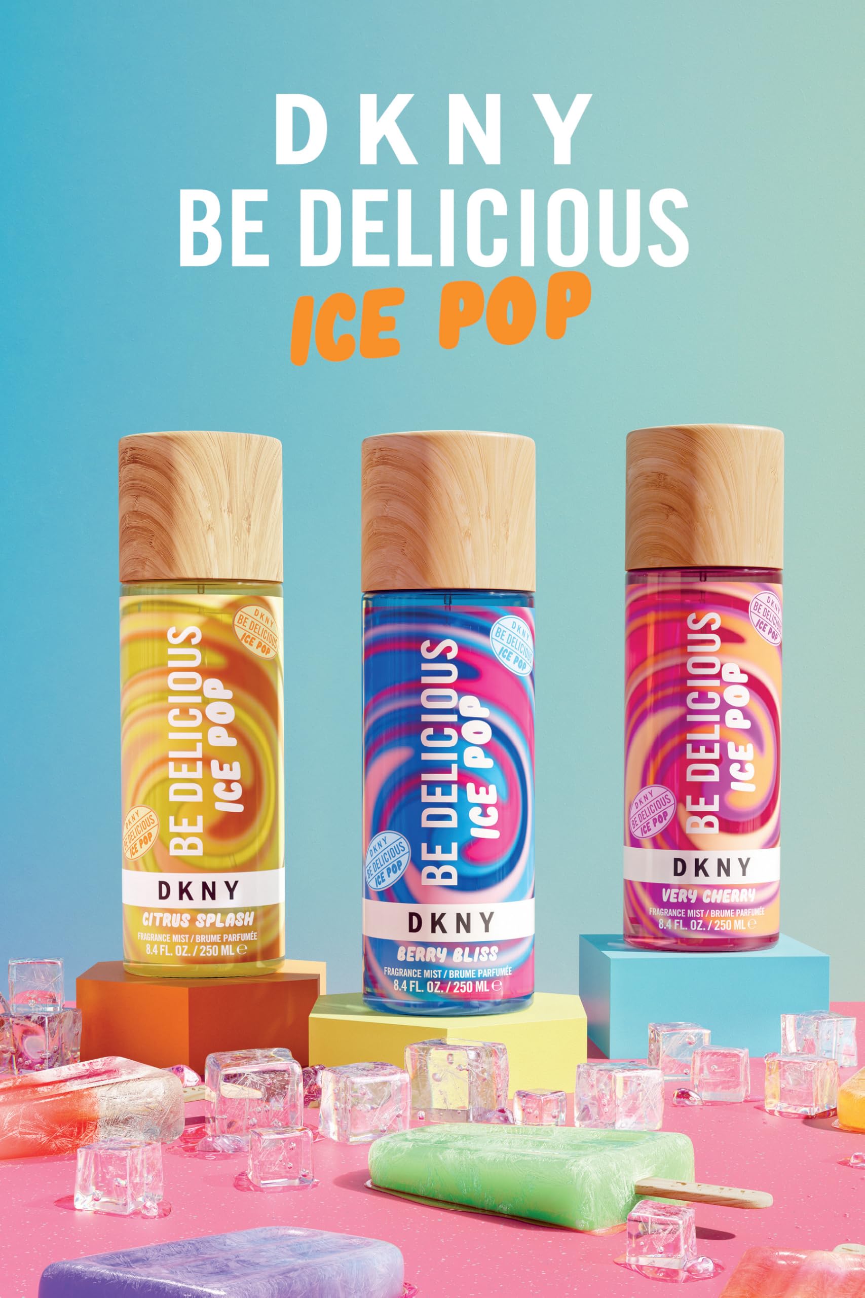 DKNY Be Delicious Ice Pop Citrus Splash, Brume Profumata da Donna, Fragranza Floreale Fruttata, Per Uso Quotidiano, 250 ml