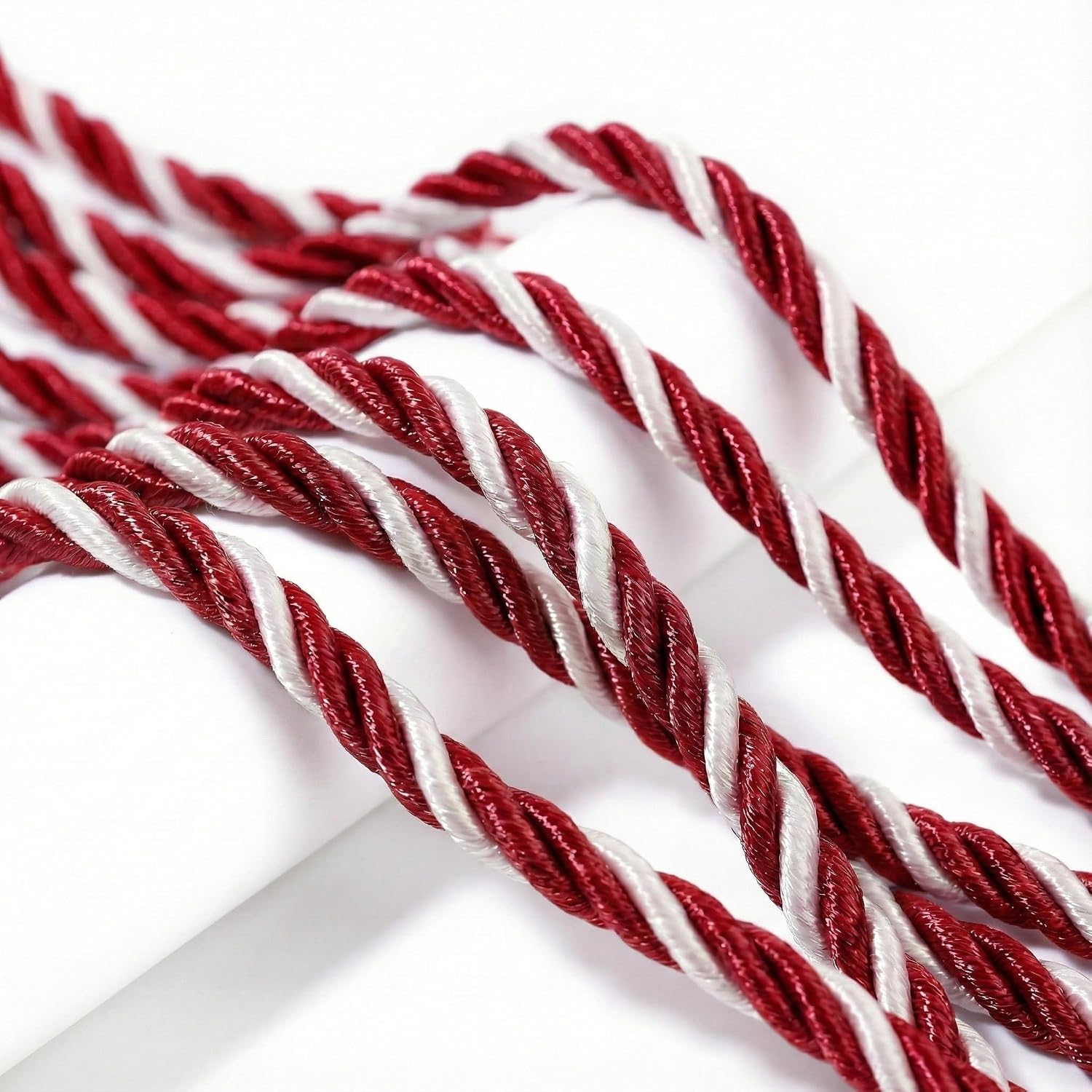 TFTAFAN 36 pcs Graduation Honor Cords Bulk 68" Grad Braided Honor Cord with Tassel for Commencement, Academic Achievements, School Ceremonies and Student Organizations (Red and White)