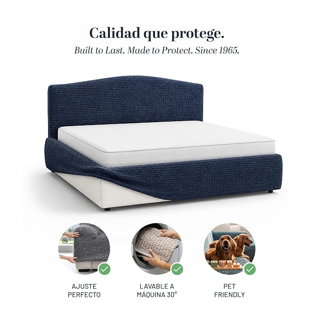 Foto 2 de 8 de PAULATO Funda Cama King Elástica Cabecero y Base Lavable Marrón