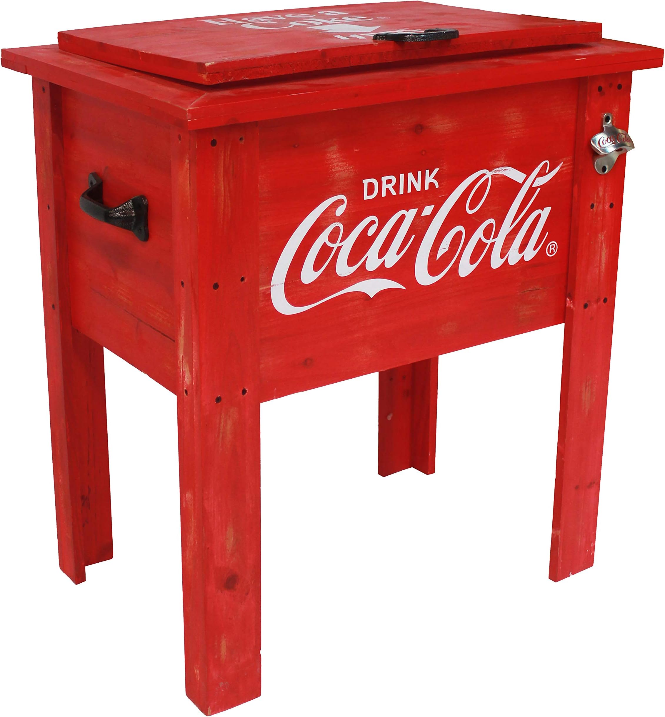 CP 98100 Coca Cola Vintage Cooler, 54-Quart, Red