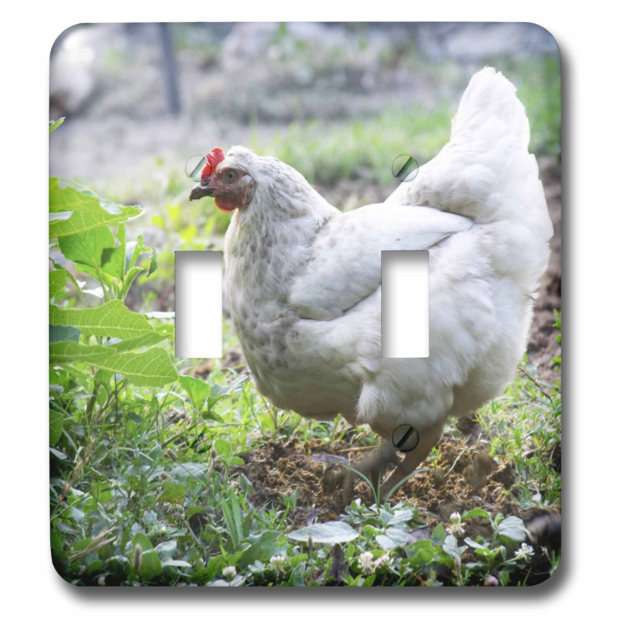 Interrupteur à bascule double animaux de la ferme pour cuisine rustique