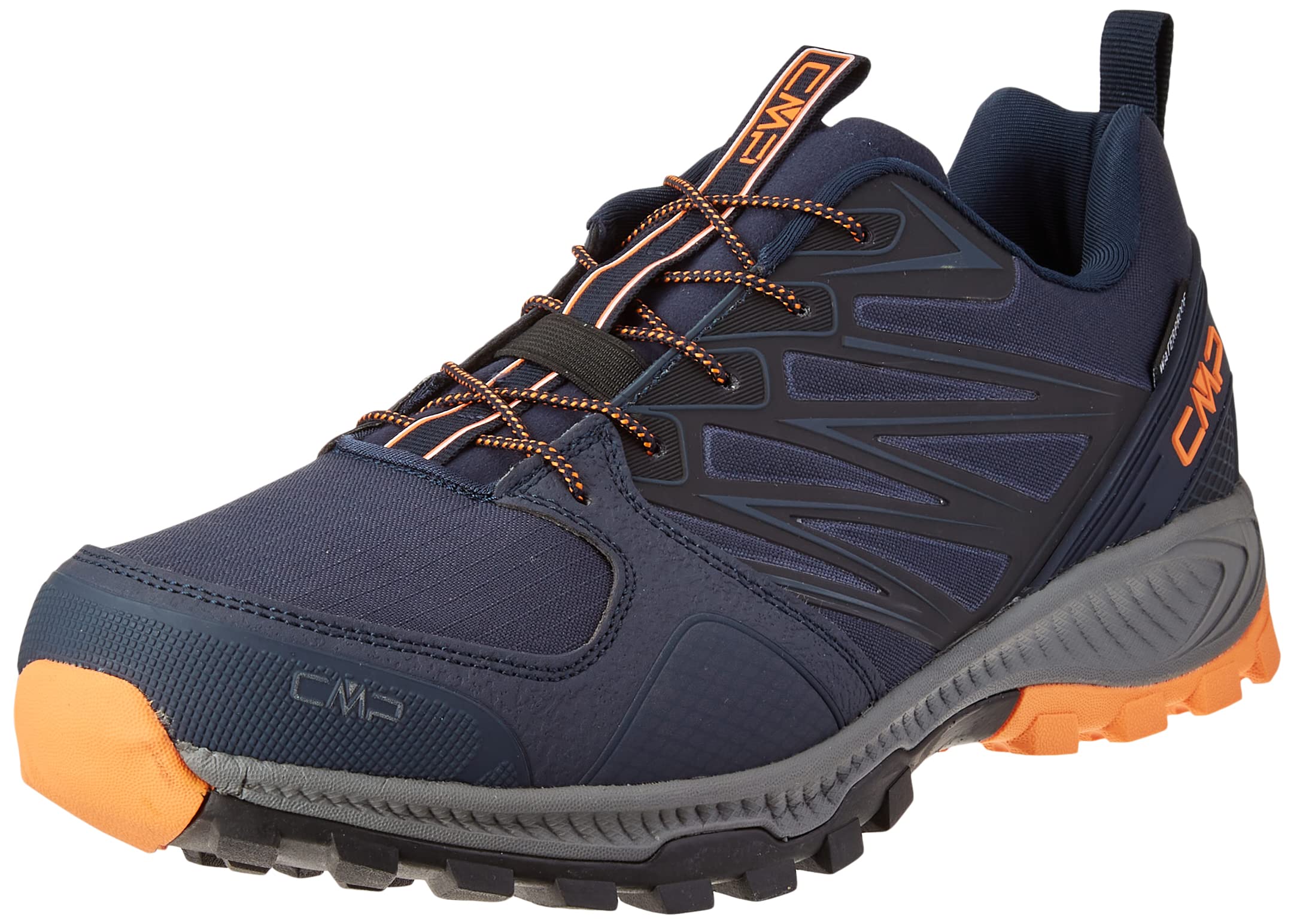CMP Men's Atik Wp Trail Running Shoes, B.Blue-F.Orange, 8 UK