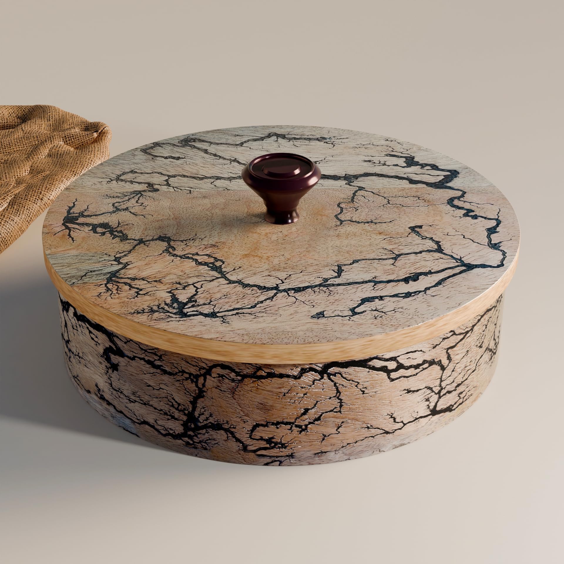 Wooden Beautiful Chapati Box | Casserole | Hotpot | 8x8x3 | Serve Casserole for Roti
