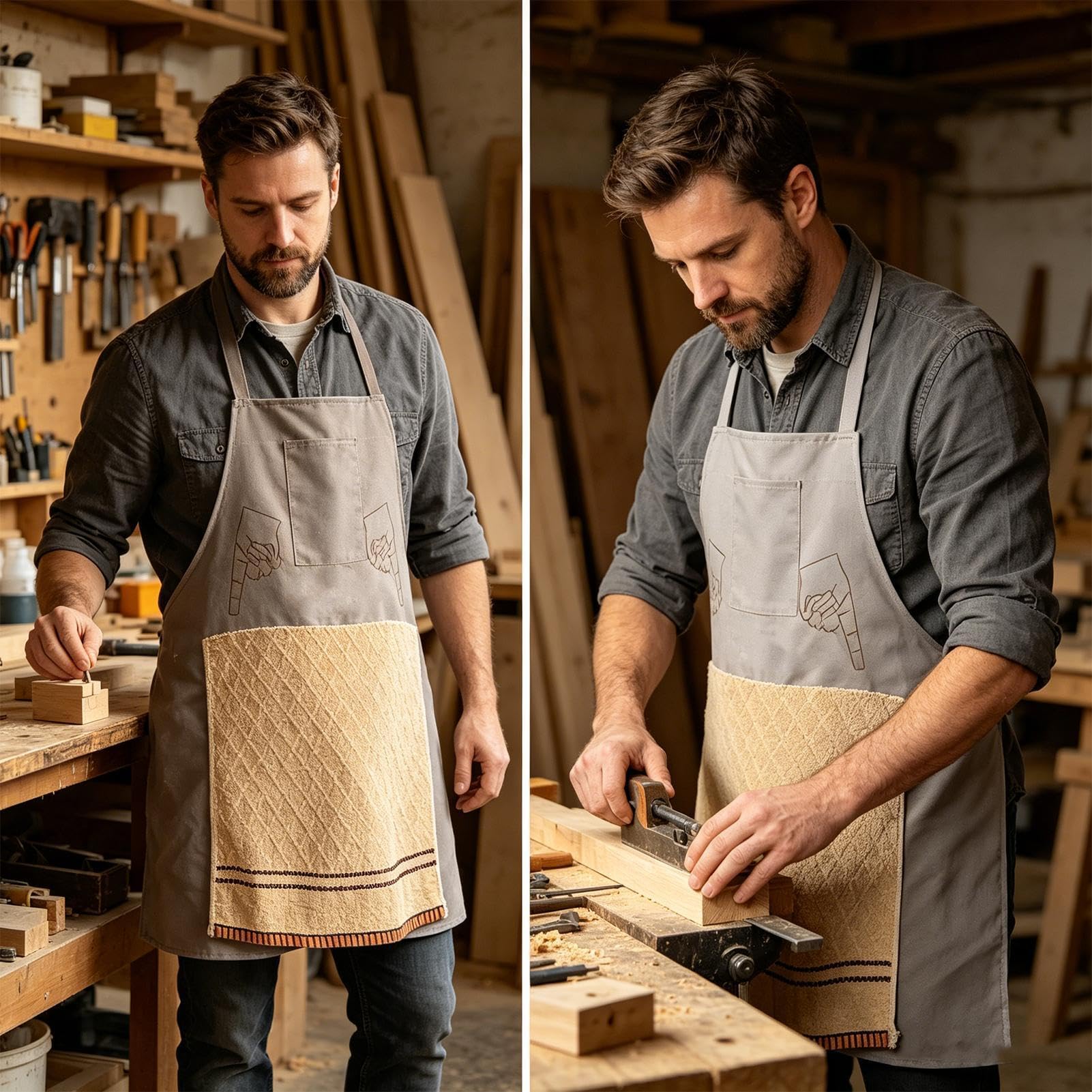 Tablier Humoristique Avec Poche Secrète, Tablier De Farces Hilarants Pour Hommes, Chef's Prank Apron For Men, tablie-r De Farce De Chef, Costume De Chef Drôle Avec Serviette Ouvrable