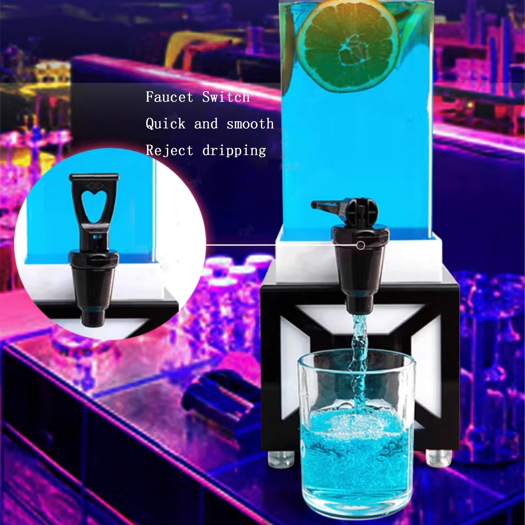 Dispenser For Bevande A Torre Di Birra Giraffe Beer Tower Dispenser Portatile For Fusti Di Birra Con Luce A LED Dispenser For Bevande Da Tavolo Ad Alta Capacità For Bar Di Casa Party Gameday Barbecue