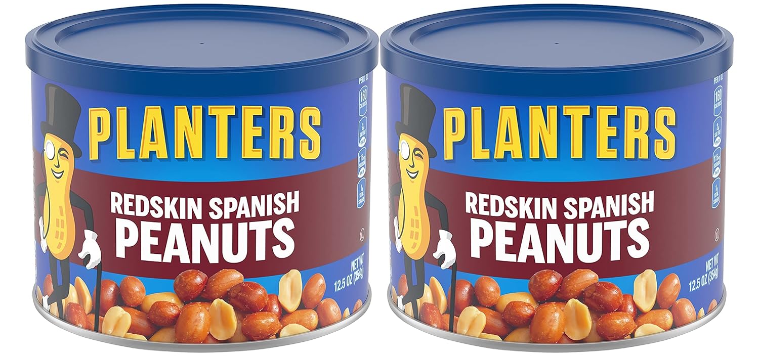 Planters Peanuts, Spanish Rdskn w/ Sea Salt, 12.5 oz, 2 pk