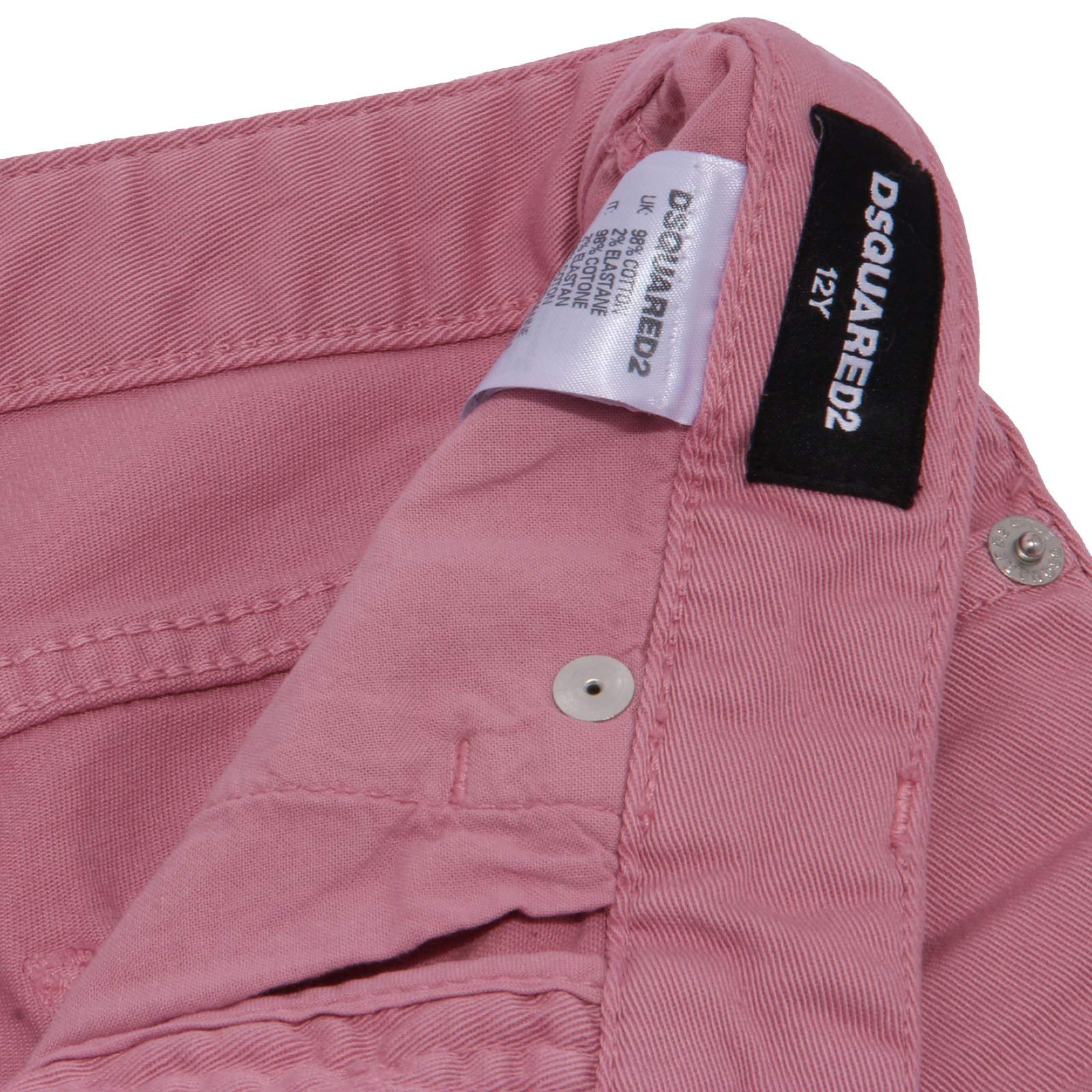 DSQUARED2 5747AB Bermuda Bimbo Boy Pink Denim Shorts Kid [14 Years]
