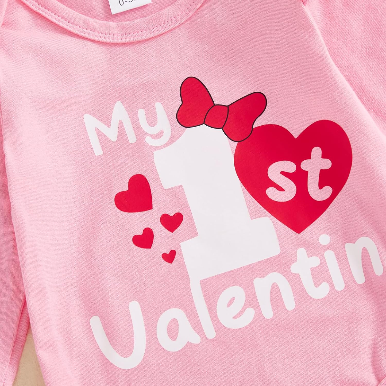 FIOMVA My First Valentines Day Outfits Clothes Dress Baby Girl Bubble Romper+Tiered Ruffle Shorts Blommers Bow Socks Set - Image 7