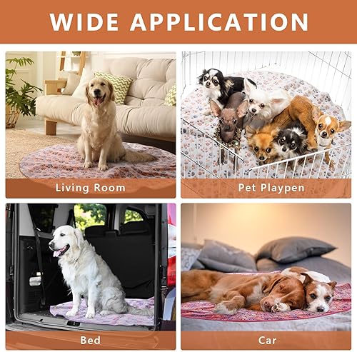 Miniatura 3 de Clysee Paquete de 4 almohadillas impermeables para mascotas de 36 pulgadas para perros, almohadillas lavables para orina de perro, almohadillas