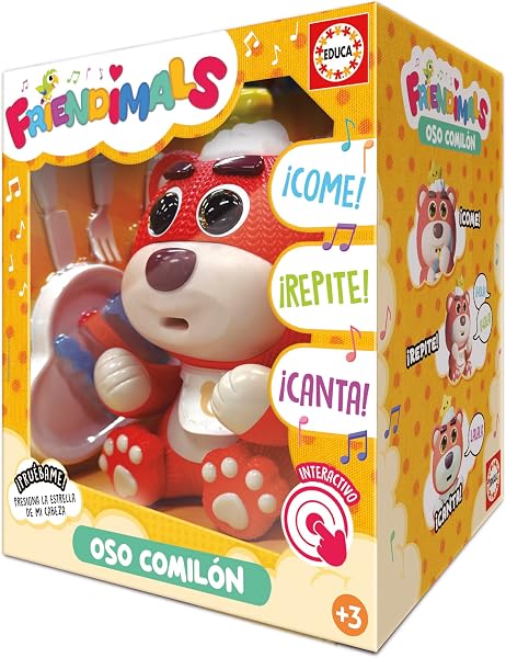 Educa - Oso Comilón Interactivo Friendimals | Come, Canta y Repite tu Voz | Diversión Educativa para niños | A Partir de 3 4 5 años (20435) - 4