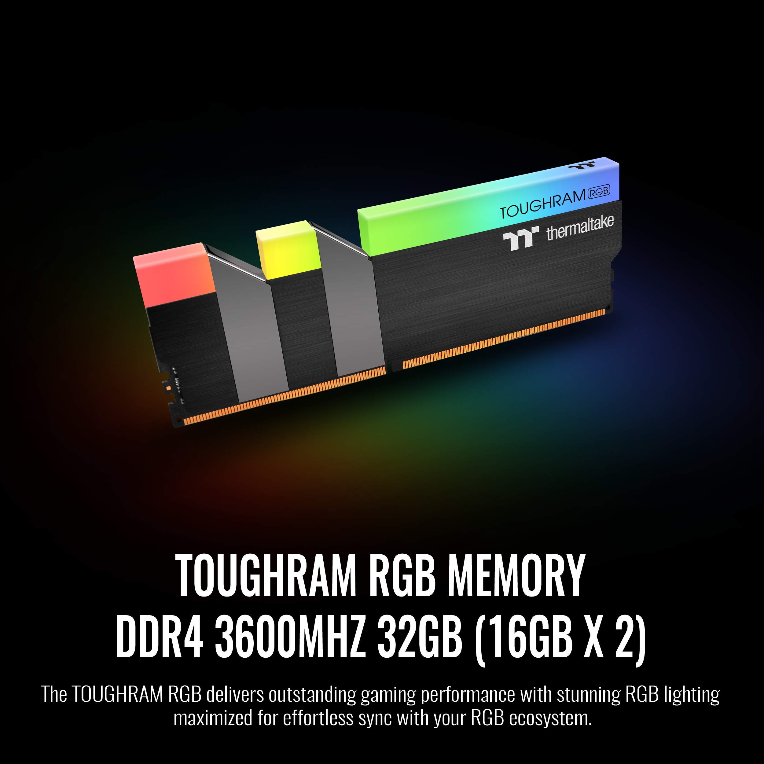 Amazon.co.jp: Thermaltake TOUGHRAM RGB 32GB (2x16GB) DDR4 3600MHz