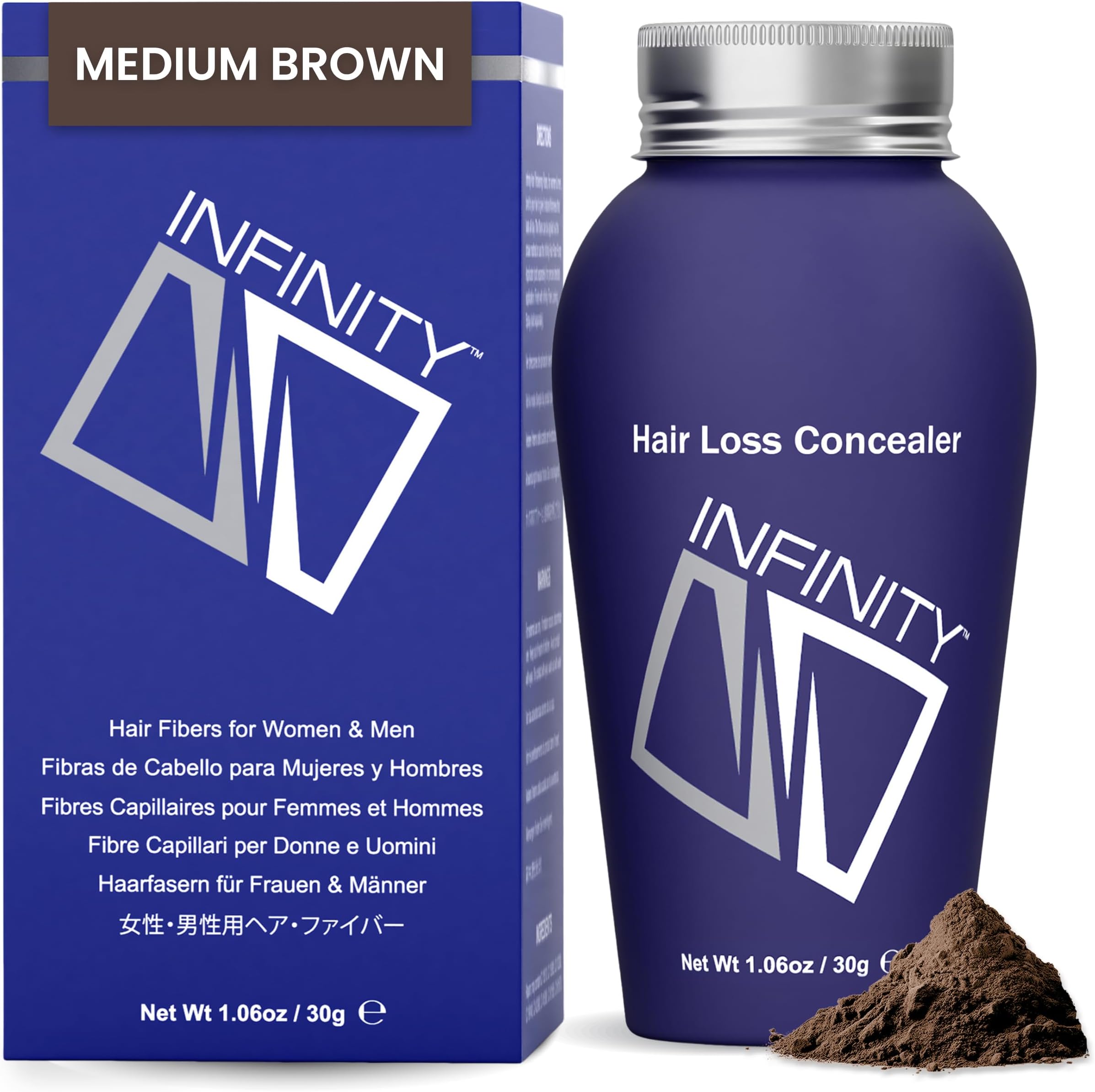 Hair Fibres 30g, Medium Brown