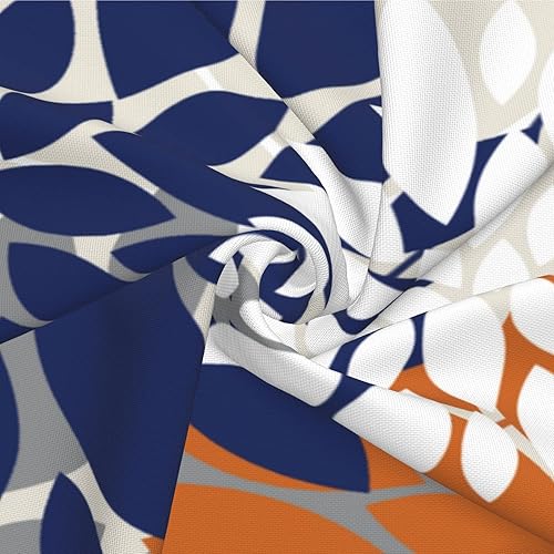 Miniatura 4 de AWJTNCQ Juego de 2 fundas de almohada florales de dalia azul marino y naranja gris de 18 x 18 pulgadas, para exteriores, modernas, de flores blancas