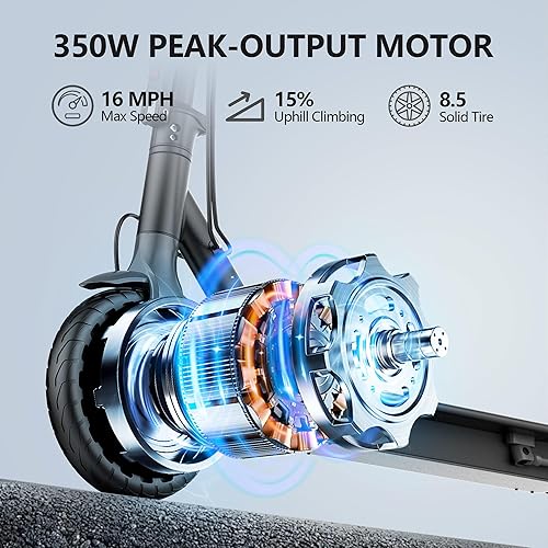 Miniatura 2 de MAXSHOT Electric Scooter Adults, Foldable Electric Scooter with Seat & Basket, 750W Peak Motor, 48V 10.4Ah Battery, 14" Tires, Vicont APP Control,