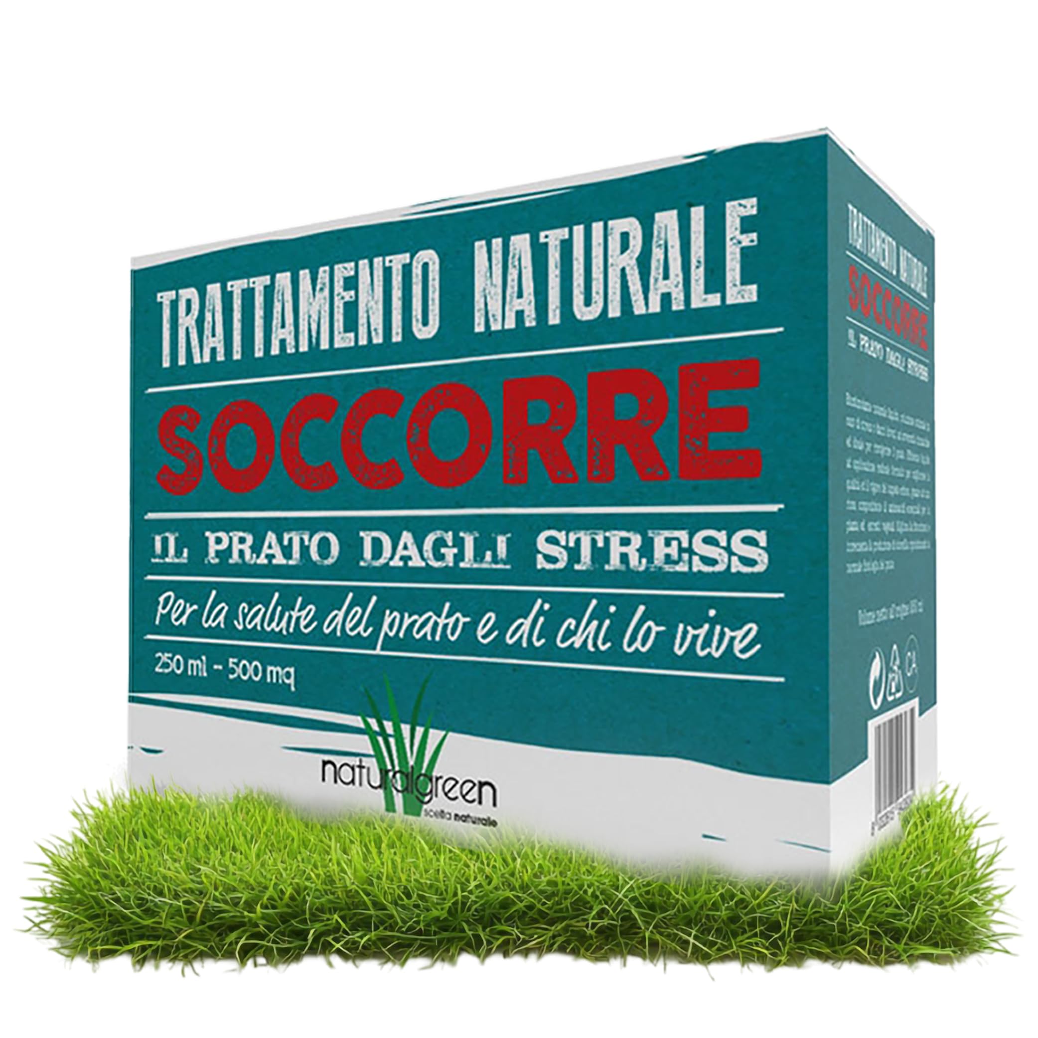 B4Green Soccorre (500m²) – Rinverdente Prato Estate, Biostimolante per Piante Naturale Liquido contro Ingiallimento e Stress da Caldo per Prato Verde e Resistente 250ml