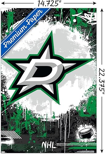 Miniatura 3 de Trends International NHL Dallas Stars - Póster de pared con logotipo Maximalist 23, 14.72 x 22.37 pulgadas, paquete de póster y montaje prémium