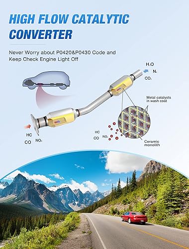 Vista 277 de Nilight Catalizador para Hyundai Accent 2012-2017/Hyundai Veloster 2012-2017/Kia Rio 2012-2014/Kia Soul 2012 2013 2014 2015 2016 (estándar EPA)