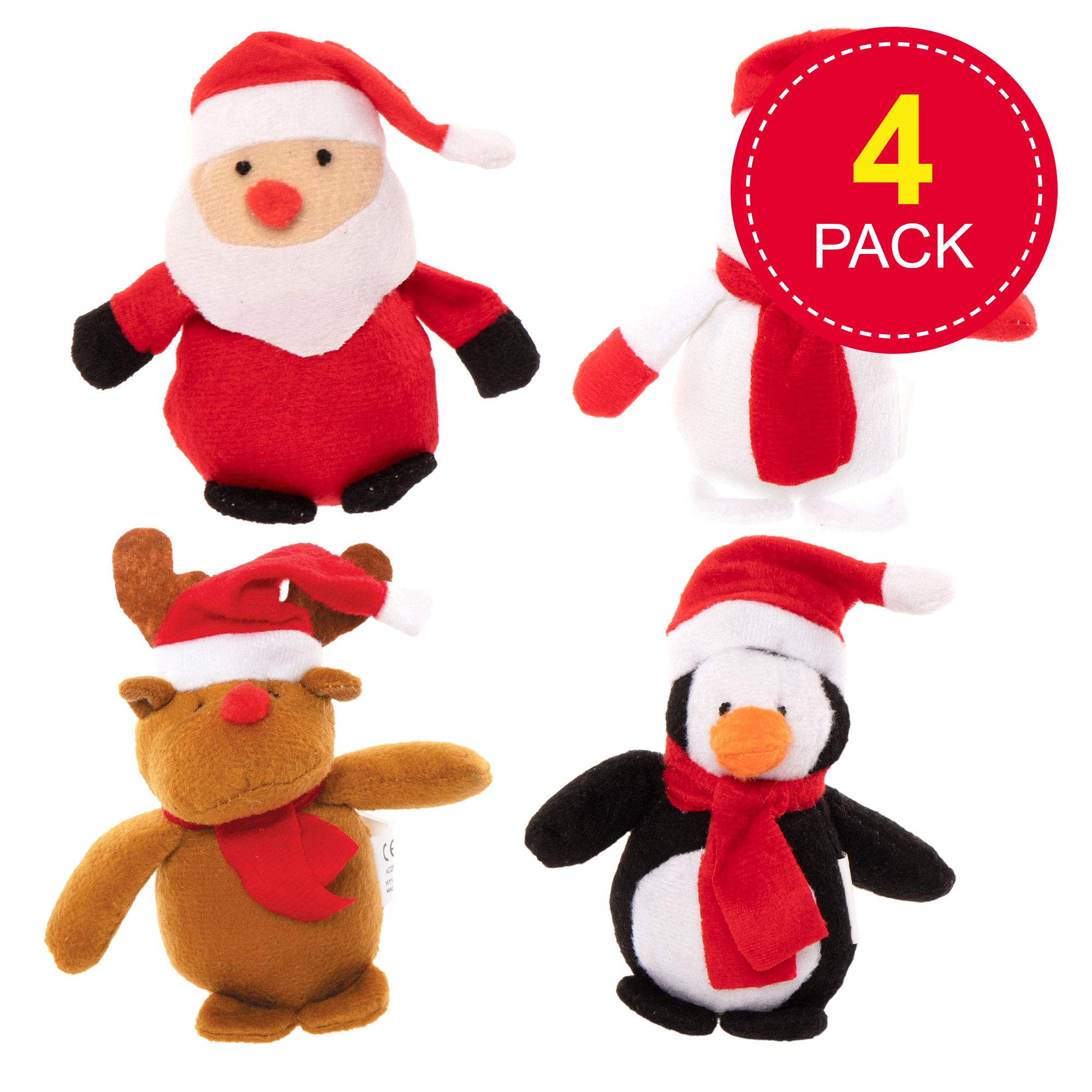 Baker Ross Ac252 Christmas Bean Pals Cuddly Toys For Children