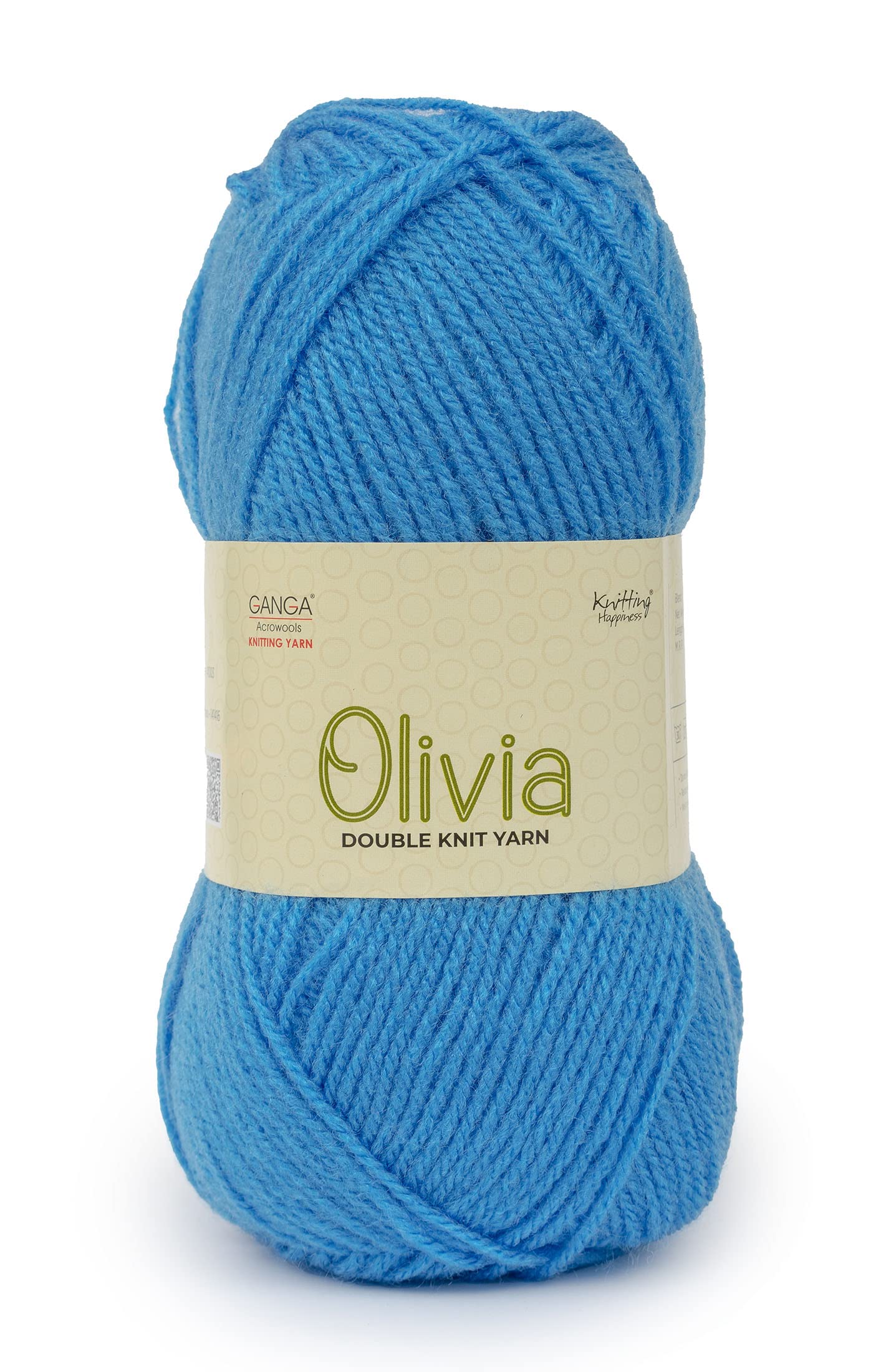 GANGA Acrylic Olivia Hand Knitting And Crochet Yarn (Tufts Blue) (100Gms)