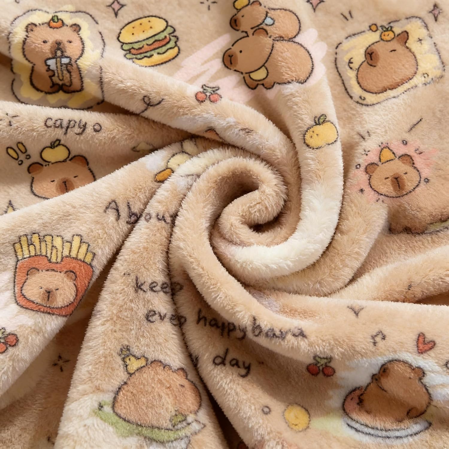 Capybara Blanket Gifts, Ultra Soft Flannel Throw for Kids Boys Girls, Cute Animal Kawaii Room Decor for Couch Sofa Bed, Breathable Anti-Pilling Cozy Stuff for Birthday, 40"x50"