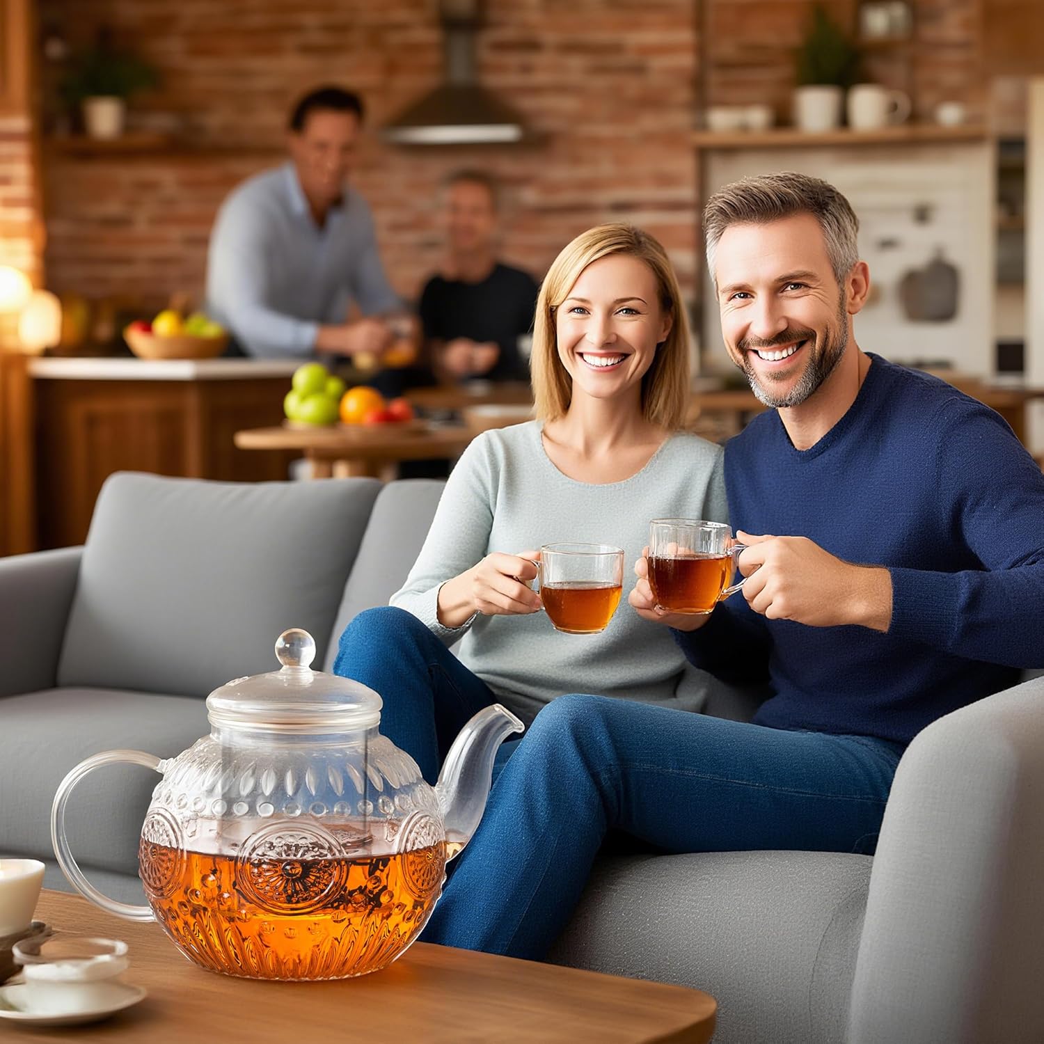 Bandesun Vintage Glass Teapot, Tea Kettle with Removable Infuser 32OZ/1000ml, Borosilicate Glass Pot -Stovetop Safe, Blooming & Loose Leaf Tea Maker Set - Image 7