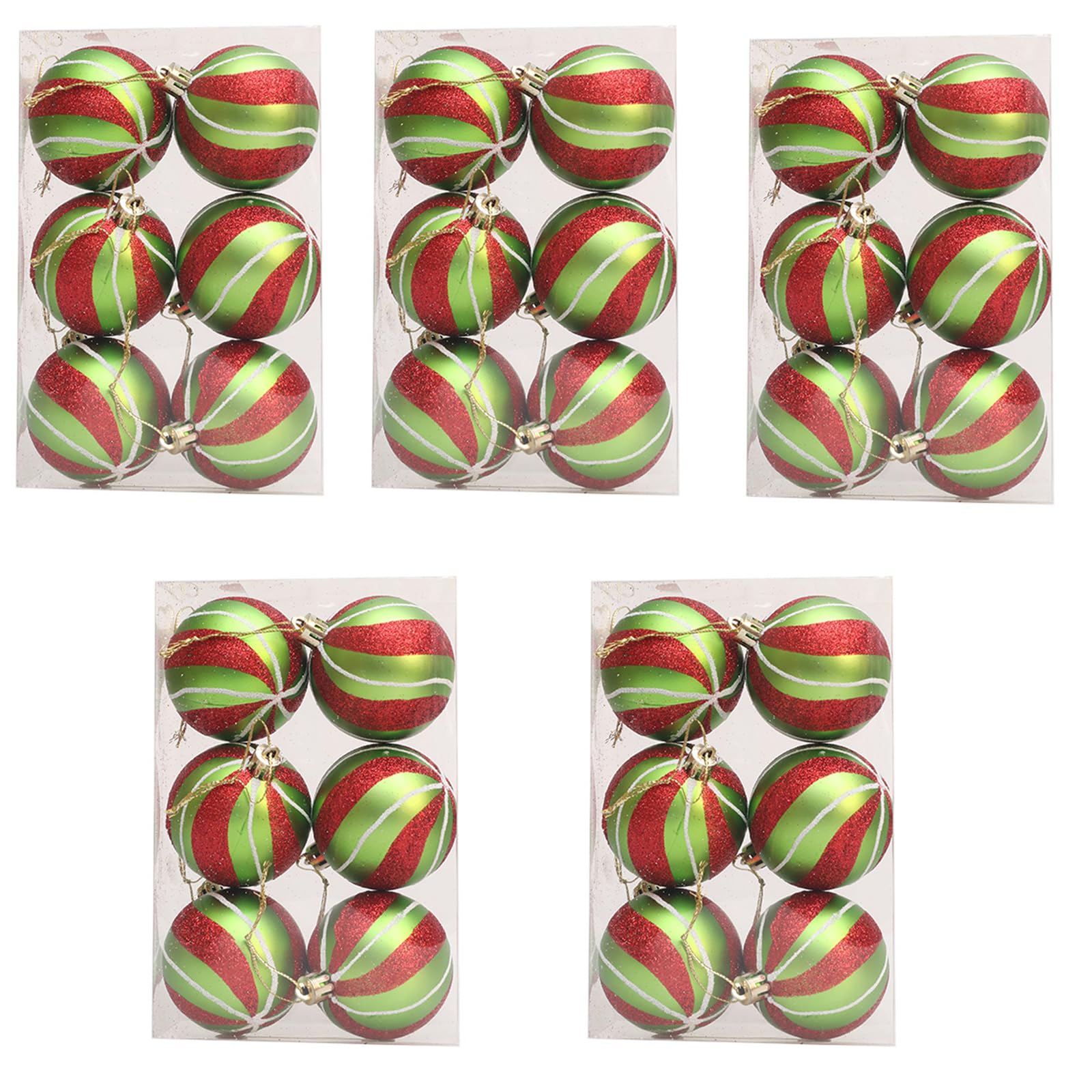Tsophreniq Christmas Tree Ornament Set Holiday Collections Christmas Sphere Artistic Pattern Sphere for Tree Adornment Seasonal Accent