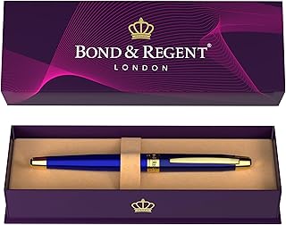 Royal Blue & 24 Karat Gold - Certified Luxury Grade Rollerball Pen | Nice Gift for Men & Women