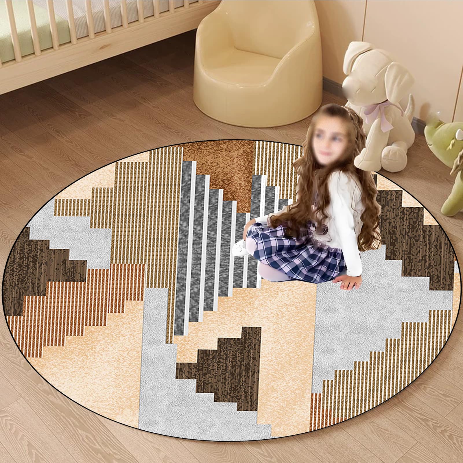 130 cm Redondo Alfombra Silla Gaming, Alfombra Multiusos para el Hogar, Protector Suelo Silla Ruedas, Alfombra de Protección de Suelo, Alfombra de Suelo para Suelos Duros, Laminado