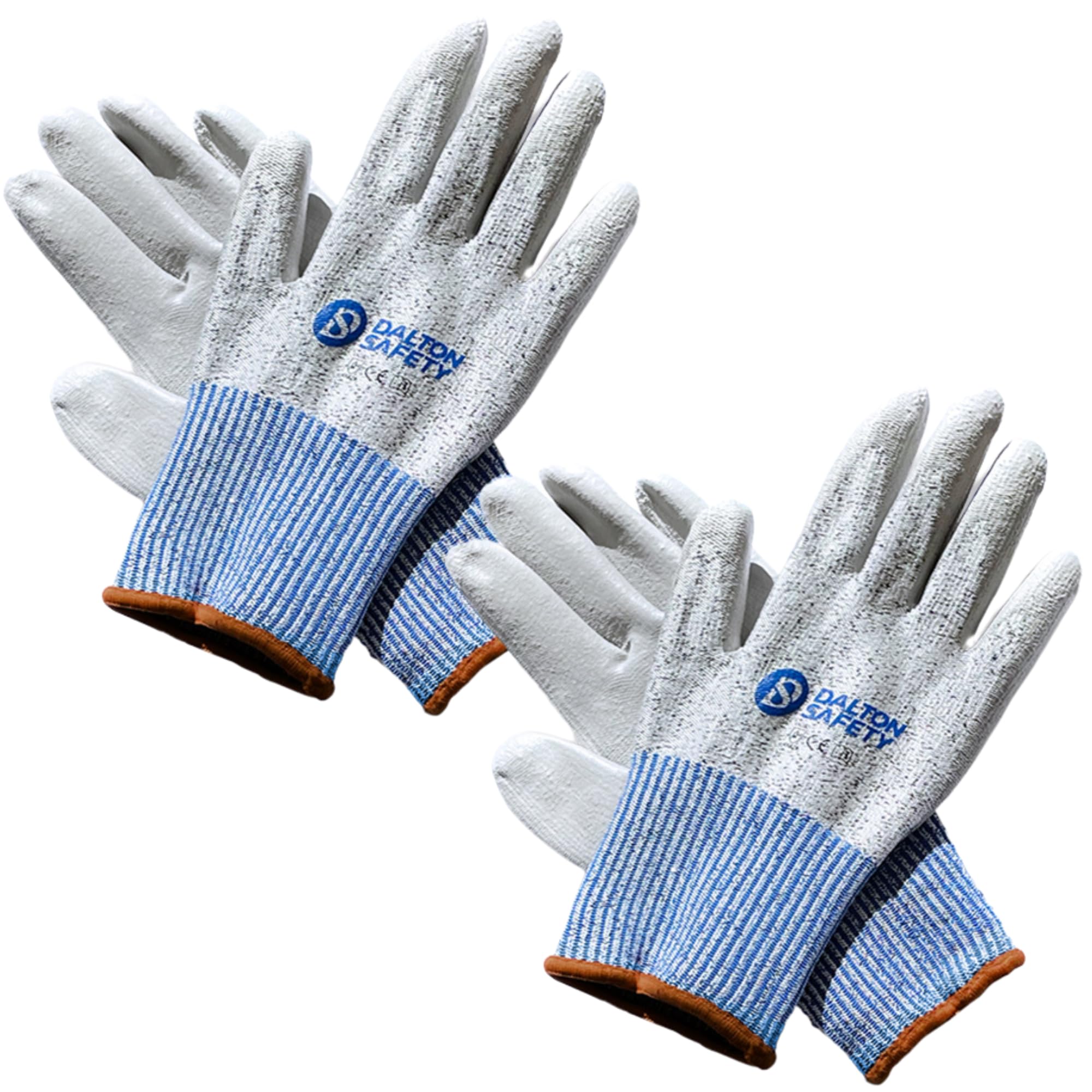 Dalton Safety 2 works Of Large Cut Resistant Level 3 Work Gloves, HPPE Knitted Cuff