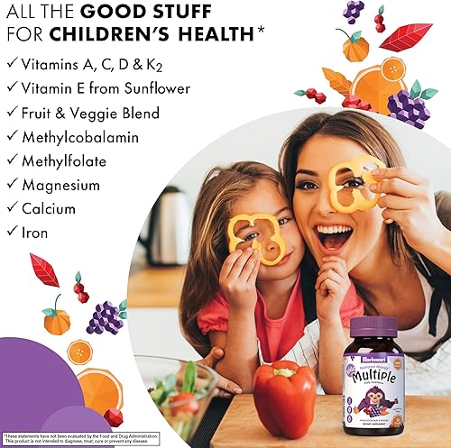 Vista 5 de Bluebonnet Nutrition Rainforest Animalz - Múltiples tabletas masticables a base de alimentos integrales, multivitamínico y mineral para niños