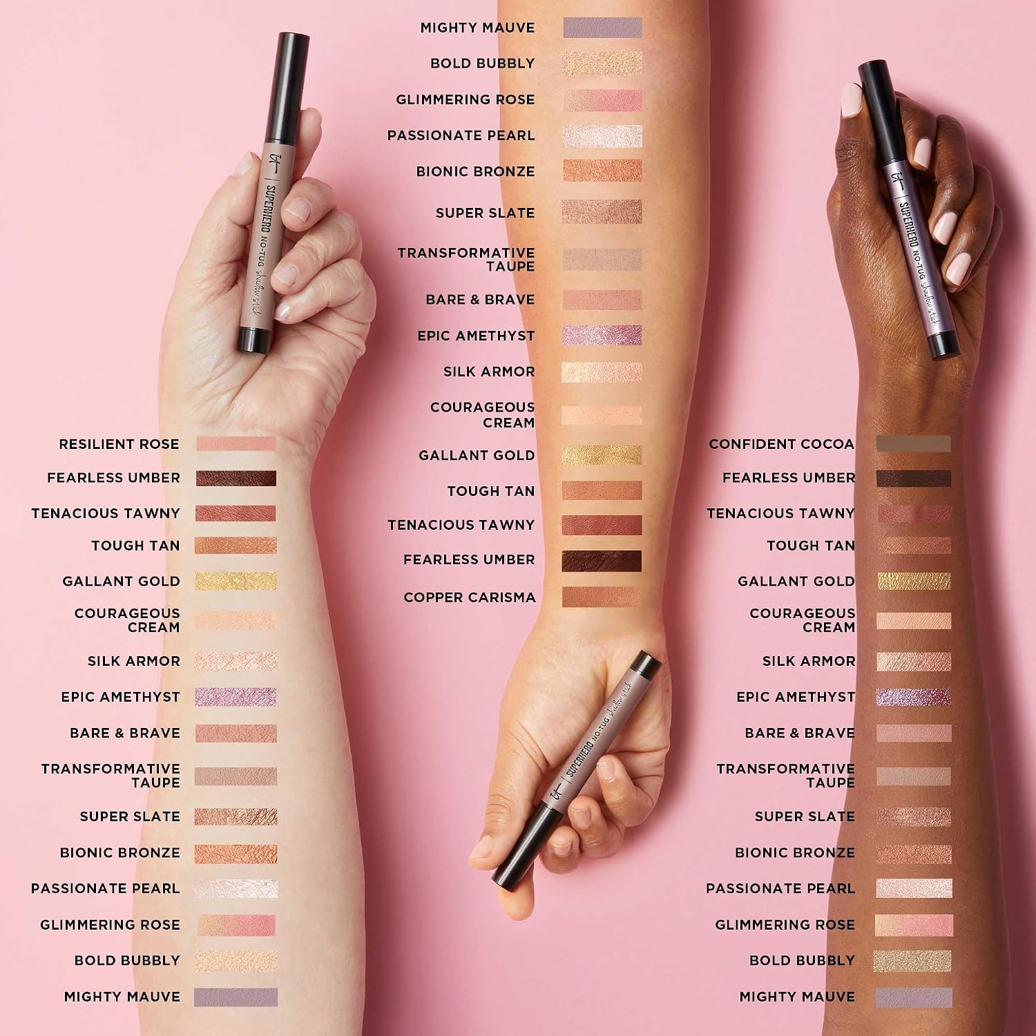 IT Cosmetics Superhero No-Tug Waterproof Eyeshadow Stick - Longwear Blendable Cream with Built-In Primer Suitable for Sensitive Eyes 0.05 oz