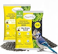 Vista 10 de Happy Wings Semillas de Girasol de Aceite Negro – Alimento para Aves Silvestres de 5 libras para Cardenales, Pinzones y Carboneros – Alimento
