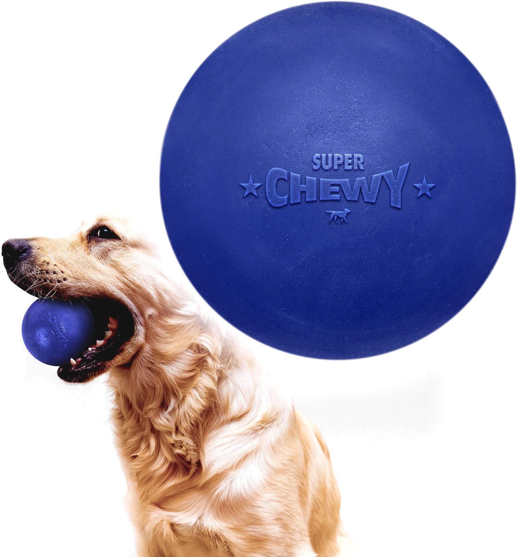 SuperChewy Tough Dog Ball Toy Lifetime Replacement Guarantee Strong