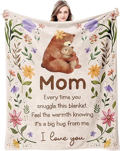 Gifts for Mom Blanket 50" X 60" - Meaningful Gift for Mom from Daughter Or Son