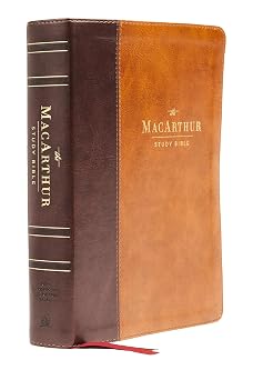 NASB, MacArthur Study Bible, Brown Leathersoft, 1995 Text, Comfort Print Unleashing Gods Truth One Verse at a Time Holy Bible, New American Standard Bible