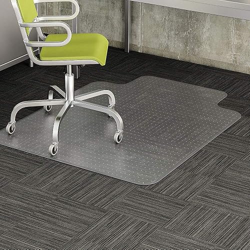 Deflecto CM13233 DuraMat Chair Mat for Low Pile Carpet, 45 x 53 w/Lip, Clear